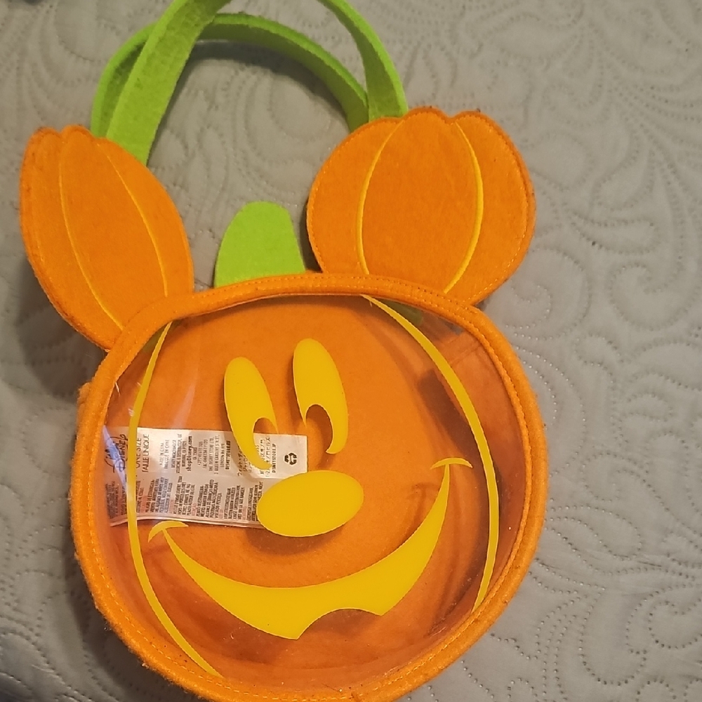 Disney Store Mickey Mouse Halloween Pumpkin Trick or Treat Bag